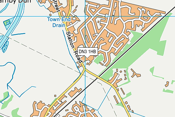 DN3 1HB map - OS VectorMap District (Ordnance Survey)