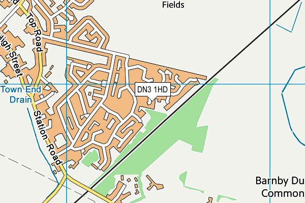 DN3 1HD map - OS VectorMap District (Ordnance Survey)