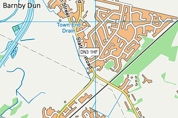 DN3 1HF map - OS VectorMap District (Ordnance Survey)