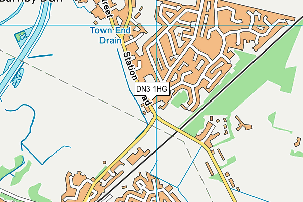 DN3 1HG map - OS VectorMap District (Ordnance Survey)