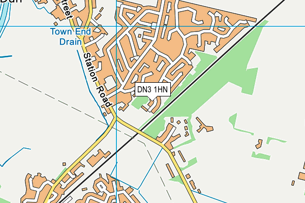 DN3 1HN map - OS VectorMap District (Ordnance Survey)