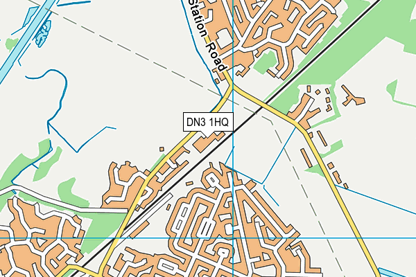 DN3 1HQ map - OS VectorMap District (Ordnance Survey)