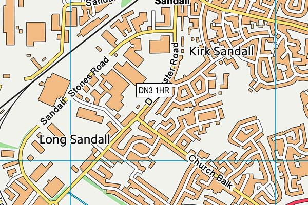DN3 1HR map - OS VectorMap District (Ordnance Survey)