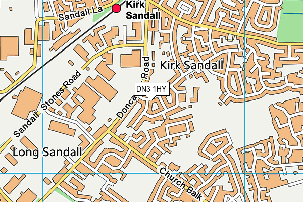 DN3 1HY map - OS VectorMap District (Ordnance Survey)