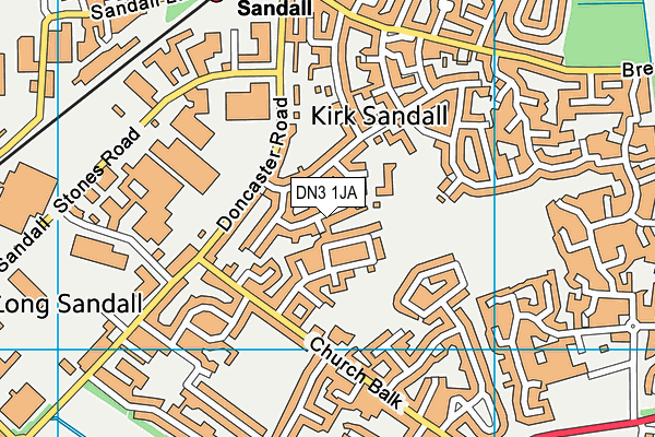 DN3 1JA map - OS VectorMap District (Ordnance Survey)