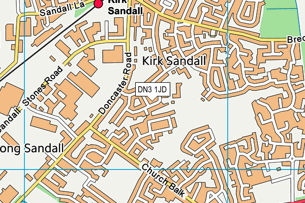 DN3 1JD map - OS VectorMap District (Ordnance Survey)