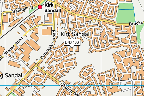 Kirk Sandall Junior School map (DN3 1JG) - OS VectorMap District (Ordnance Survey)