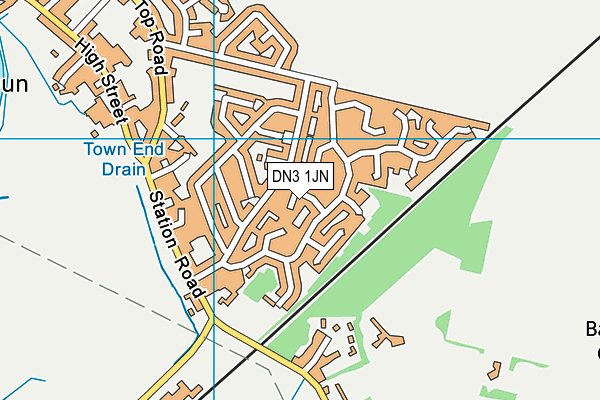 DN3 1JN map - OS VectorMap District (Ordnance Survey)