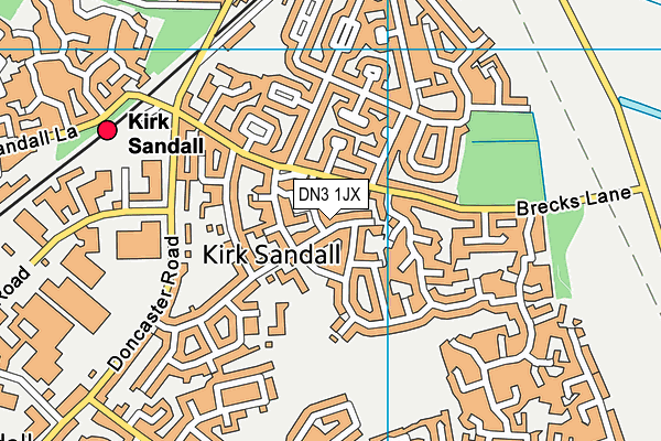 DN3 1JX map - OS VectorMap District (Ordnance Survey)