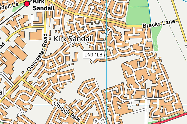 DN3 1LB map - OS VectorMap District (Ordnance Survey)