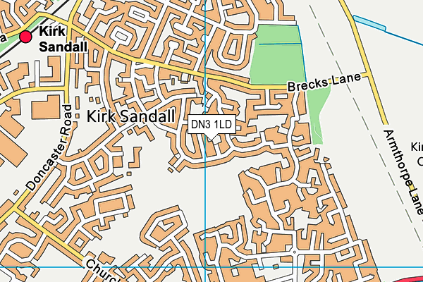 DN3 1LD map - OS VectorMap District (Ordnance Survey)