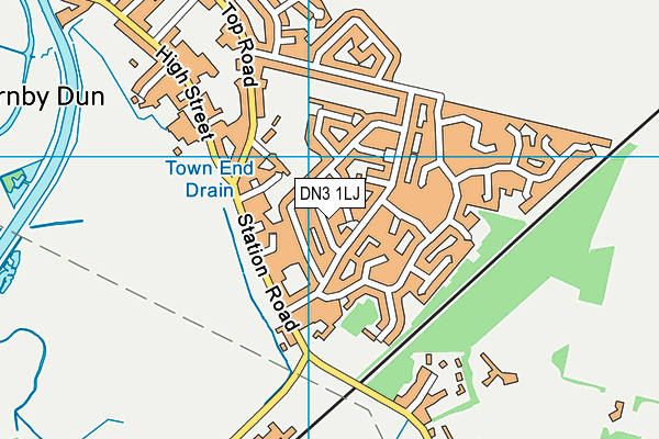DN3 1LJ map - OS VectorMap District (Ordnance Survey)