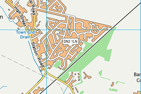 DN3 1LN map - OS VectorMap District (Ordnance Survey)
