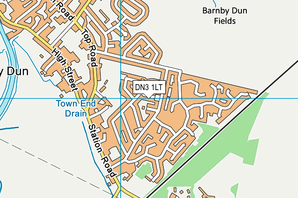 DN3 1LT map - OS VectorMap District (Ordnance Survey)