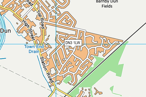 DN3 1LW map - OS VectorMap District (Ordnance Survey)