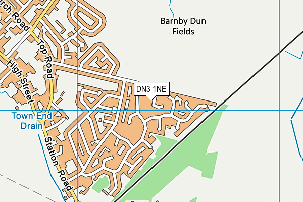 DN3 1NE map - OS VectorMap District (Ordnance Survey)