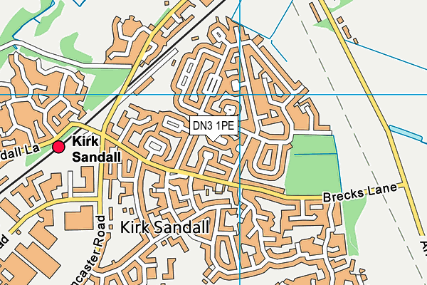 DN3 1PE map - OS VectorMap District (Ordnance Survey)