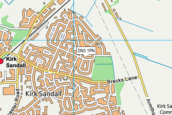 DN3 1PN map - OS VectorMap District (Ordnance Survey)