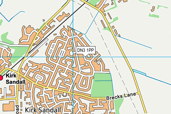 DN3 1PP map - OS VectorMap District (Ordnance Survey)