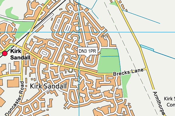 DN3 1PR map - OS VectorMap District (Ordnance Survey)