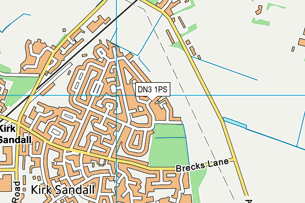 DN3 1PS map - OS VectorMap District (Ordnance Survey)