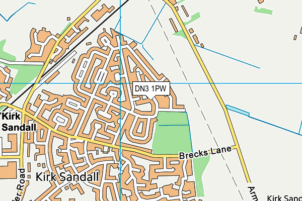 DN3 1PW map - OS VectorMap District (Ordnance Survey)