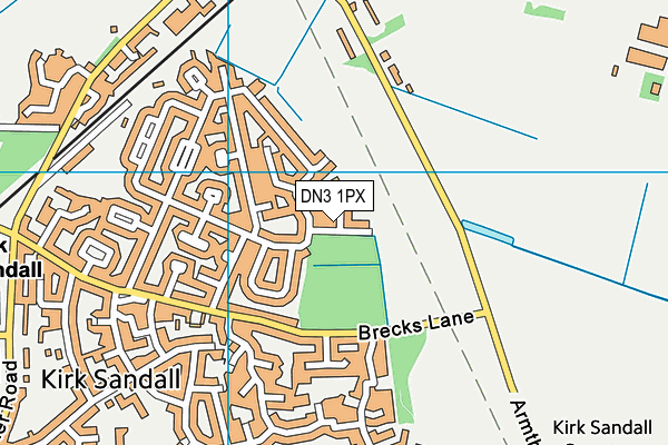 DN3 1PX map - OS VectorMap District (Ordnance Survey)