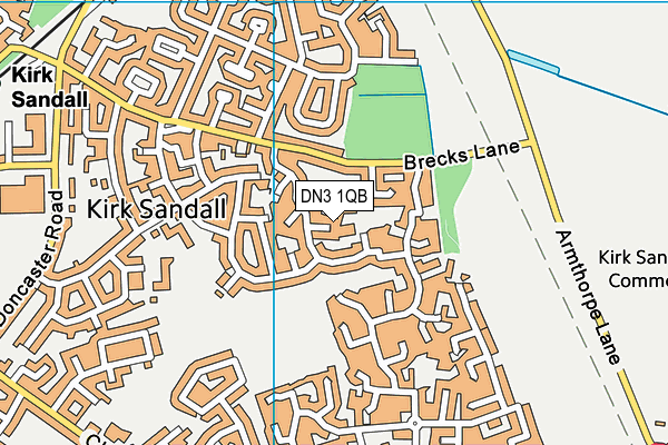 DN3 1QB map - OS VectorMap District (Ordnance Survey)