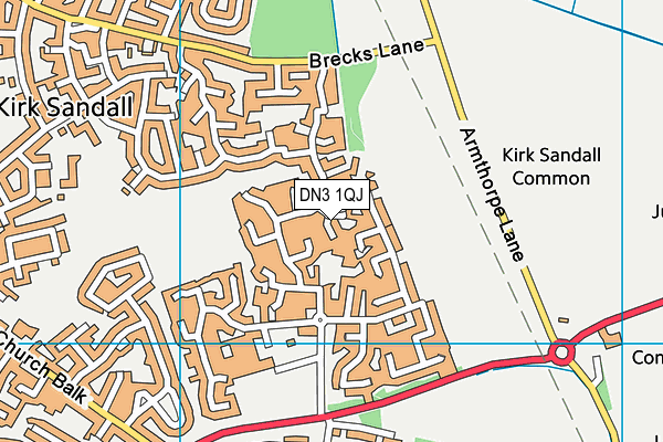 DN3 1QJ map - OS VectorMap District (Ordnance Survey)