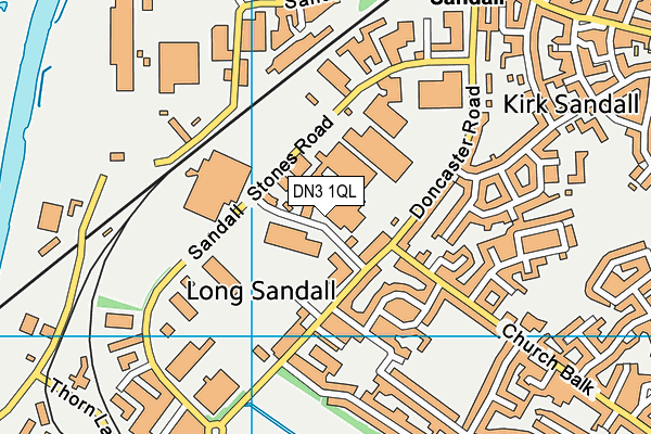 DN3 1QL map - OS VectorMap District (Ordnance Survey)
