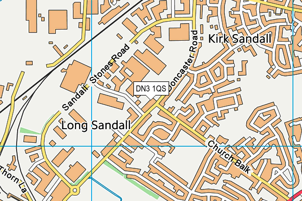DN3 1QS map - OS VectorMap District (Ordnance Survey)