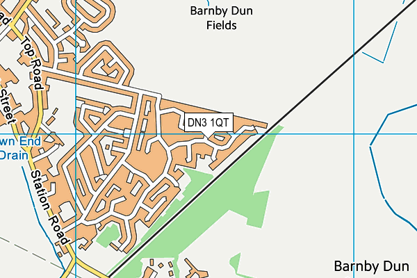 DN3 1QT map - OS VectorMap District (Ordnance Survey)