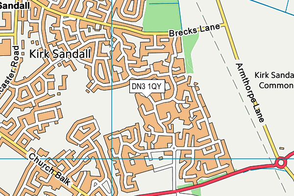 DN3 1QY map - OS VectorMap District (Ordnance Survey)