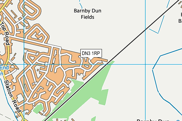 DN3 1RP map - OS VectorMap District (Ordnance Survey)