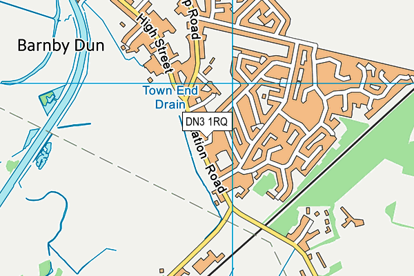 DN3 1RQ map - OS VectorMap District (Ordnance Survey)