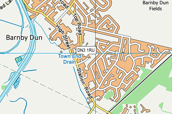 DN3 1RU map - OS VectorMap District (Ordnance Survey)