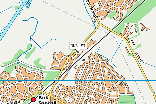 Barnby Dun And Kirk Sandall Sports Association map (DN3 1ST) - OS VectorMap District (Ordnance Survey)