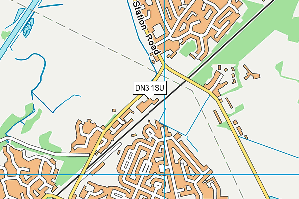 DN3 1SU map - OS VectorMap District (Ordnance Survey)