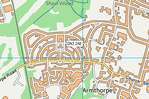 DN3 2AE map - OS VectorMap District (Ordnance Survey)