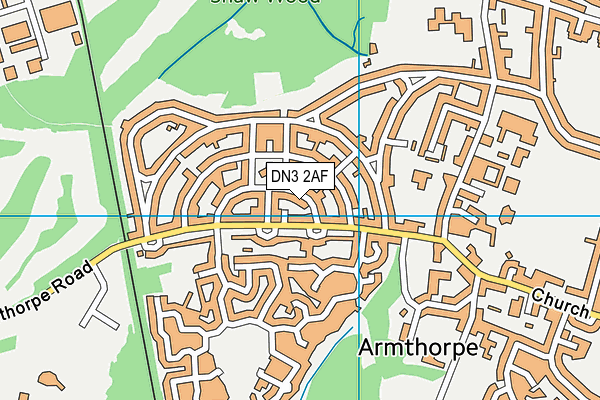 DN3 2AF map - OS VectorMap District (Ordnance Survey)