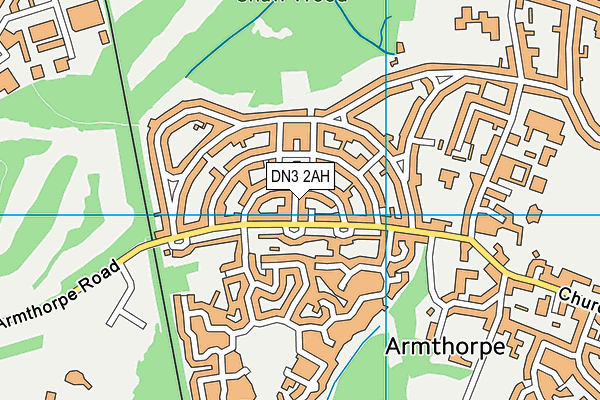 DN3 2AH map - OS VectorMap District (Ordnance Survey)
