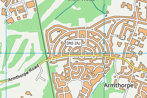 DN3 2AJ map - OS VectorMap District (Ordnance Survey)