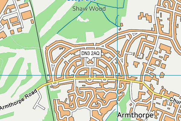 DN3 2AQ map - OS VectorMap District (Ordnance Survey)