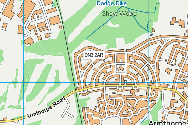 DN3 2AR map - OS VectorMap District (Ordnance Survey)
