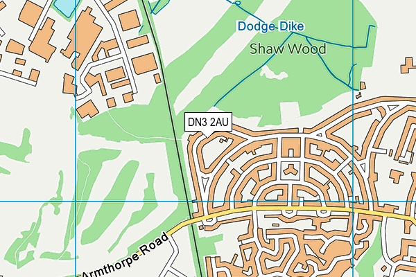 DN3 2AU map - OS VectorMap District (Ordnance Survey)
