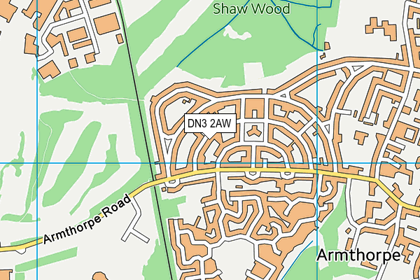 DN3 2AW map - OS VectorMap District (Ordnance Survey)