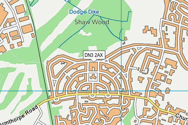 DN3 2AX map - OS VectorMap District (Ordnance Survey)
