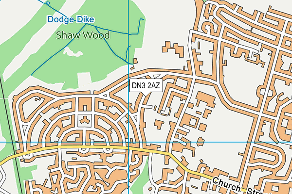 DN3 2AZ map - OS VectorMap District (Ordnance Survey)
