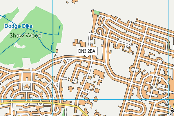 DN3 2BA map - OS VectorMap District (Ordnance Survey)