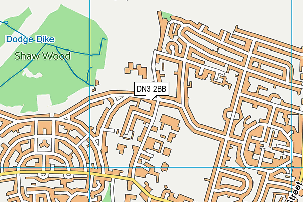 DN3 2BB map - OS VectorMap District (Ordnance Survey)
